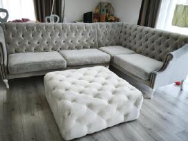 Minkštas kampas sofa pufas provansas