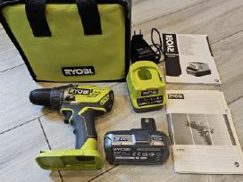 Suktuvas Ryobi R18dd3 + 2.0ah baterija + kroviklis