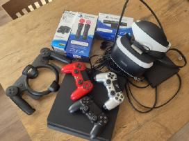 Ps4 Slim 500gb + Vr komplektas + 3 pulteliai