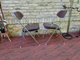 Vintažinės mid century sudedamos kėdutės