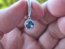 Elegantiški 925 sidabro auskarai su Mystic Topaz