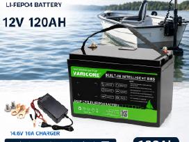Varicore 12v Lifepo4 120ah akumuliatorius krovikli