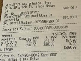 Apple Watch Ultra 3 su 5 metų garantija