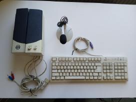 90s–2000s Pc – kolonėlės, mic, klaviatūra
