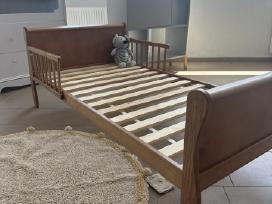 Ruda viengulė vaikiška lova 160x80 cm