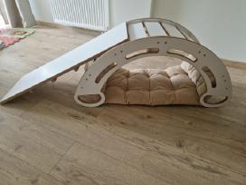 Medinė montessori laipynė/rokeris 3in1