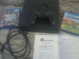 Ps4 Slim 500gb, 1 pultas (dualshock) + 2 game