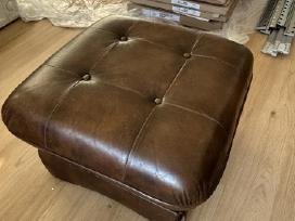 Vintažinis Chesterfield tikros odos pufas Vilnius