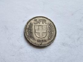 1932 5 frankai Sveicarija