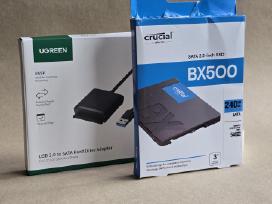 Kietasis diskas SSD Crucial 240gb ir Sata kabelis