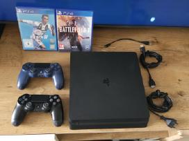 Sony Playstation 4 Ps4 Slim + 2 pulteliai