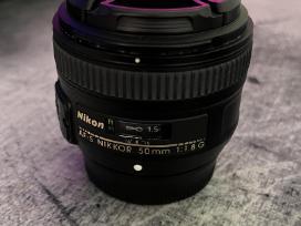 Af-s Nikkor 50mm f/1.8g – beveik kaip naujas, su d