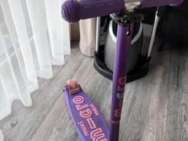 Vaikiškas paspirtukas Micro Maxi Deluxe Purple LED