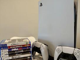 Playstation 5 disc su 2 pultais ir žaidimais