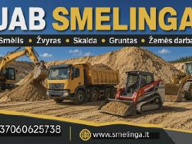 Vežame žvyrą, smėlį, skaldą, atsijas, juodžemį