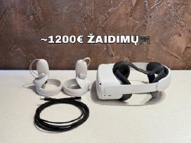 1200€ žaidimų Meta Quest 2 256gb Oculus Vr priedai
