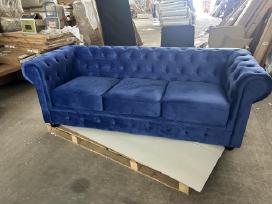 Nauji chesterfield baldai, sofa ir fotelis