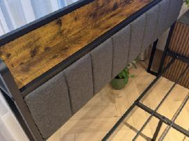 Stilinga loft tipo lova 140x200 – metalinis rėmas,