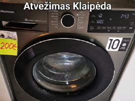 Tamsiai pilka skalbimo mašina Grundig 8kg A+++