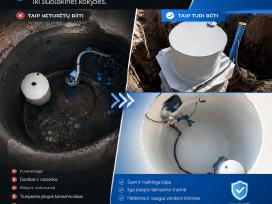 Vandens gręžiniai. Plastikinės talpos su įrengimu
