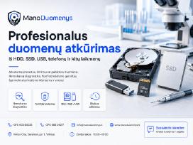 Duomenu atkurimas iš HDD/SSD/flash/raid