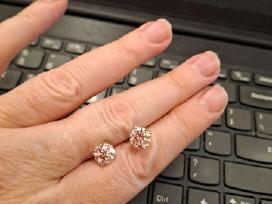 Aukso(750) auskarai su rožiniais deimantais (3,3ct
