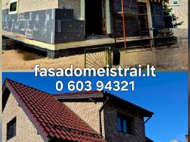 Fasadų šiltinimas, dekoras, klinkeris. Klaipėda