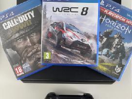 Ps4 Slim 500gb komplektas + 3 žaidimai