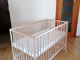 Supama vaikiška lova su čiužiniu