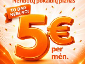 Neribotų pokalbiu planas! tik 5 € per mėn.