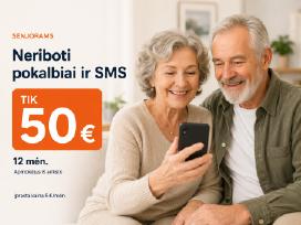 Senjorams pokalbiai ir Sms visus metus tik už 50€