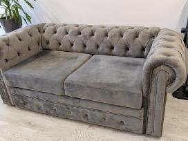 Pilka sofa-lova „čester-1“, miegama dalis 140x190