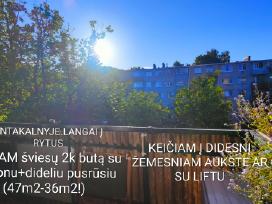 Keičia 2k butą Antakalny(balkon+sandėlis,šviesus)