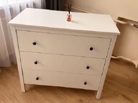Ikea Hemnes komoda, balta, 3 stalčių.