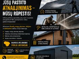 Stogų, fasadų plovimas-dažymas, smėliavimas