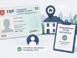 Gyvenamosios vietos deklaracija Kaune/ Trp address