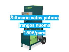 Šiltinimo vatos pūtimo įrangos nuoma