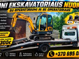 Mini ekskavatoriaus nuoma