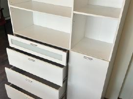 Aukšta Ikea komoda su stalčiais ir durelėmis