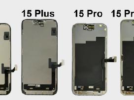 iPhone 15, 15 Plus, 15 Pro, 15 Pro Max ekranai