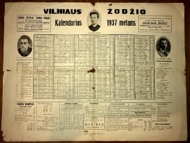 1937 laikraščio Vilniaus žodis kalendorius Vilnius