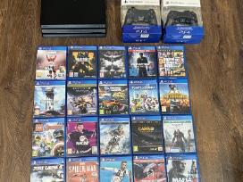 Playstation 4 Pro,7216b/1tb/2 pultai/20 žaidimu.