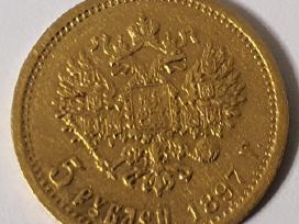 5 rubliai carinis 1897 metai auksiniai