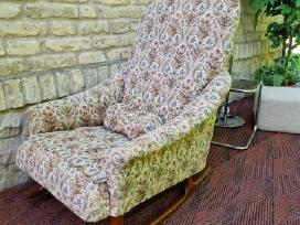 Vintažinis mid century supamas fotelis