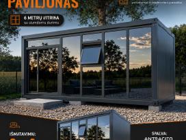 Modulinis,vitrininis biuras, ofisas, pavėsinė