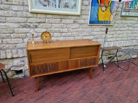 Vintažinis mid century tikmedžio audiocentras Saba