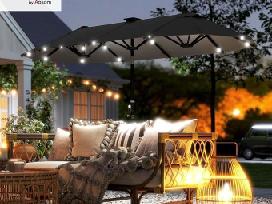 Saulės skėtis su LED,gėlių stovas,palapinė,šiltnam