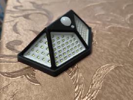 LED lauko lempos, su bateriją