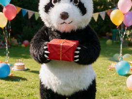 Skelbimo 'Linksmoji Panda – Jūsų šventės staigmena!' paveikslėlis