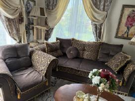 Parduodamas minkštų baldų komplektas – sofa-lova